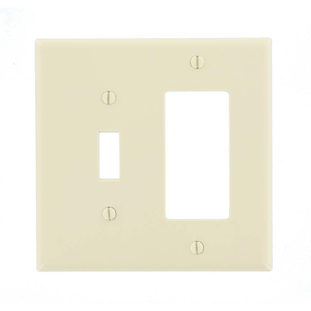 Light Almond 2-Gang Thermoset Plastic Wallplate