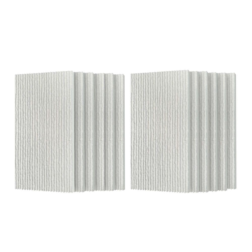 12-Pieces 48 in. W x 24 in. L White PU Decorative Wall Paneling 3D Faux Stone Siding Panel price history on PriceWatchPro
