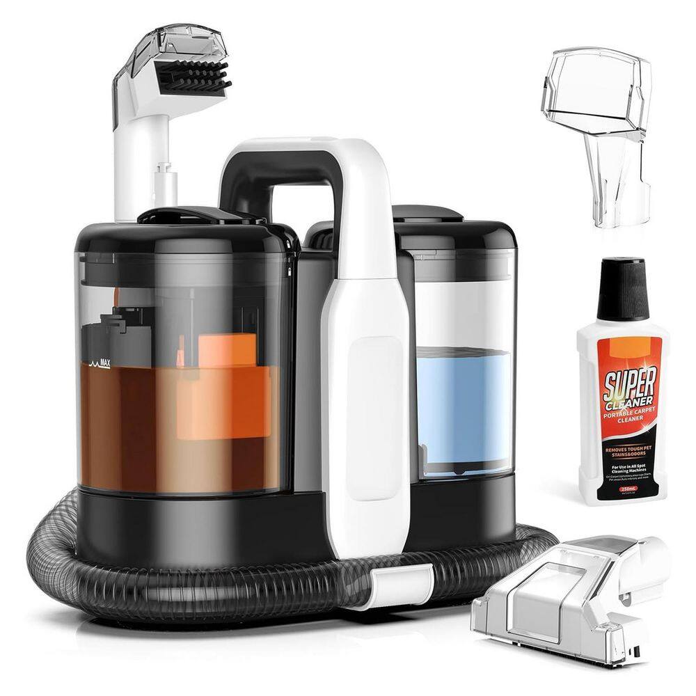 500W Portable Corded Carpet Cleaner with 1500ML+800ML Dual Tanks, 16FT Cord for Carpets, Couches, Car Seats in White price history on PriceWatchPro