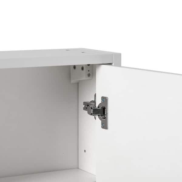 Basicwise Bathroom Storage Cabinet, 16.5 W x 6.25 D x 27.5 H, 2