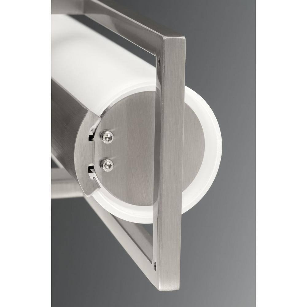 Brushed Nickel 12" LED Cylinder Vanity Light