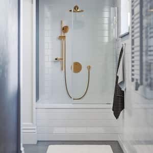 Voltaire 48 in. x 32 in. Acrylic Rectangular Drop-in Left-Hand Drain Bathtub in Glossy White