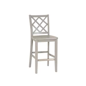 Mori 25.25 in. Seat Height Gray Full back wood frame Counter Stool