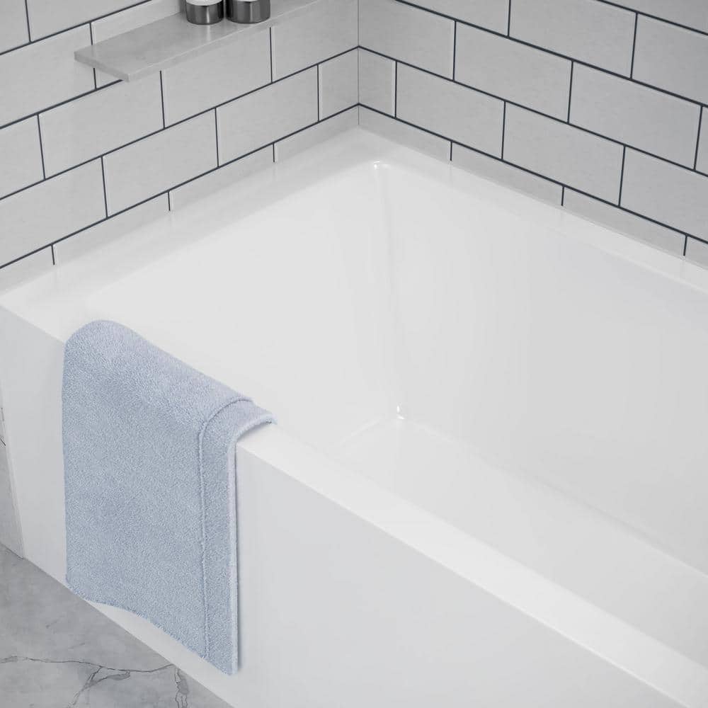 Grayley 60'' White Acrylic Alcove Soaking Bathtub