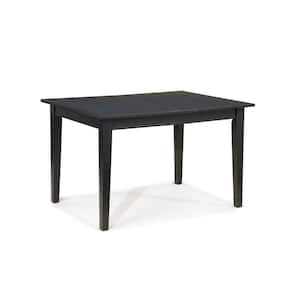 Arts and Crafts 66 in Rectangular Black Wood Dining Table