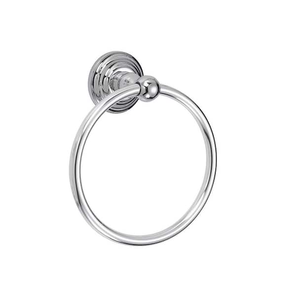 PRIVATE BRAND UNBRANDED Deveral Wall Mounted Towel Ring in Chrome Finish