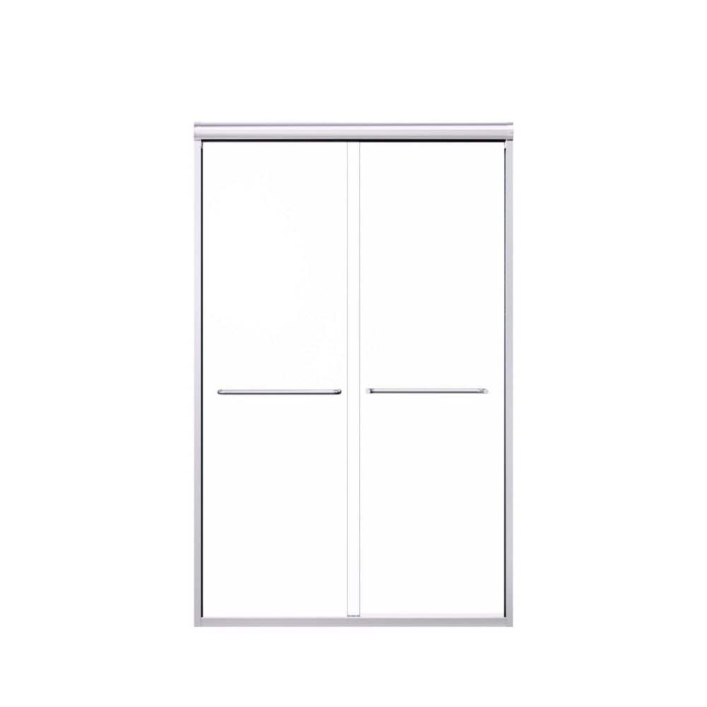 44-48 in. W x 72 in. H Semi-Frameless Double Sliding Shower Door, Bypass, 1/4 in. SGCC Glass, Chrome price history on PriceWatchPro