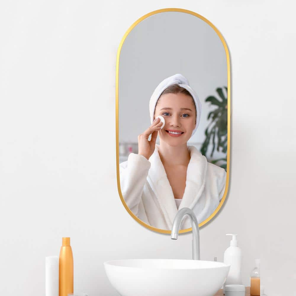 American Pride 24 in. x 36 in. Makeup Mirror Frame Kit in White OK2436N371