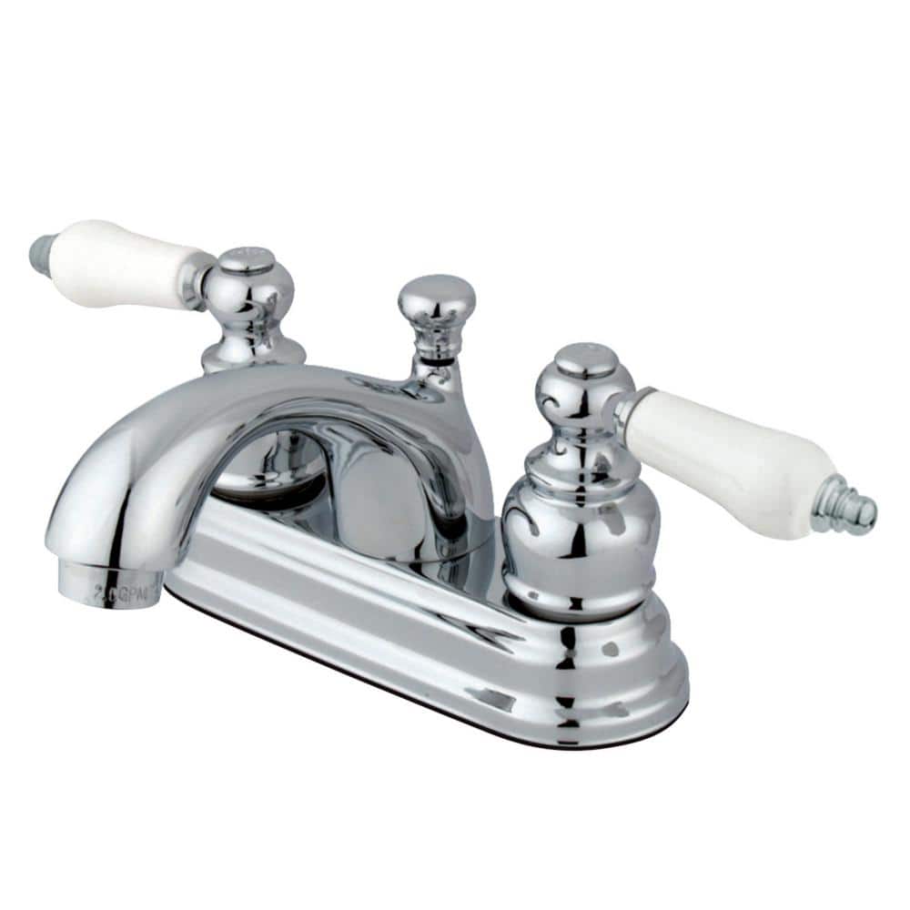 Kingston Brass KB3611PL 4 in Polished Chrome Centerset Bathroom Faucet 