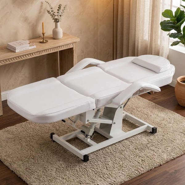 Seafuloy 72 in. White Electric Adjustable Massage Table with