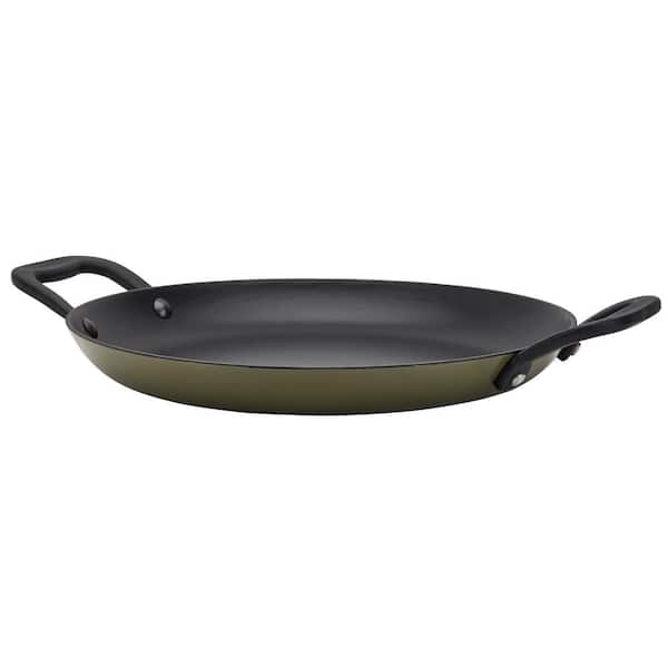 Mason Craft and More 12 in. Martini Olive Lite Cast Iron Induction Griddle with Handles
