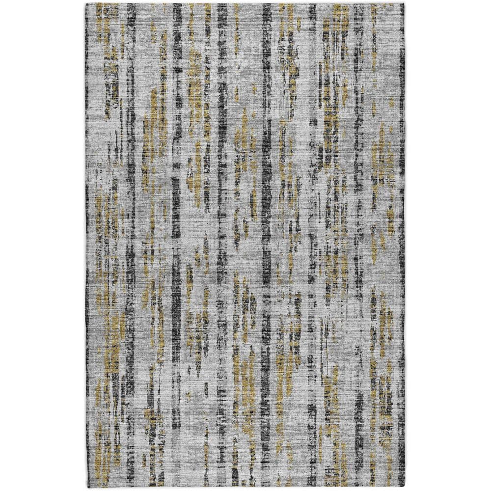 Dream Shag Premium Machine Washable Abstract ADS39 Silver 5 ft. x 7 ft. 6 in. Area Rug price history on PriceWatchPro