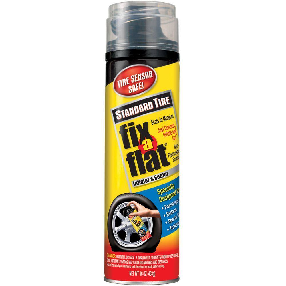 Easy flat tire repair using Fix a Flat Product. How to fix a flat tire on a  rider / lawn tractor 