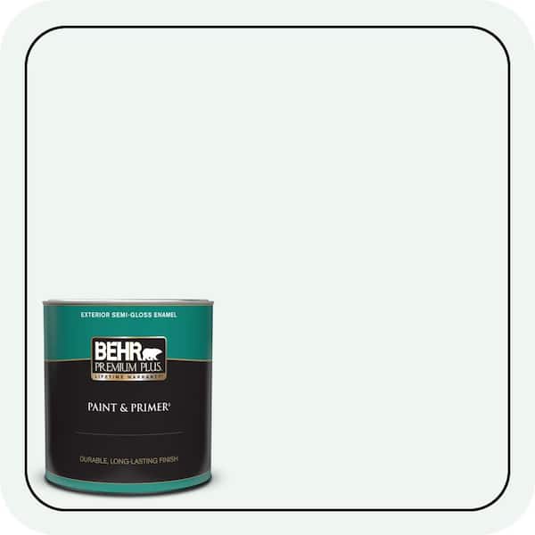 BEHR PREMIUM PLUS 1 qt. #T13-14 Heavy Sugar Semi-Gloss Enamel Exterior Paint & Primer