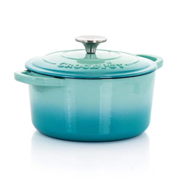 Crock-Pot Artisan 3 Quart Enamled Cast Iron Dutch Oven with Lid in