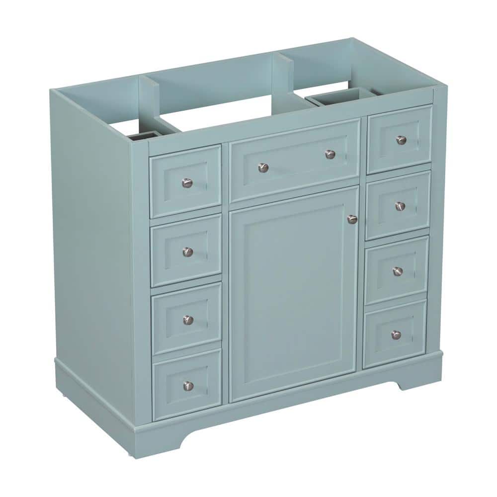 36 in. W x 18 in. D x 33 in. H Bath Vanity Cabinet without Top in Green