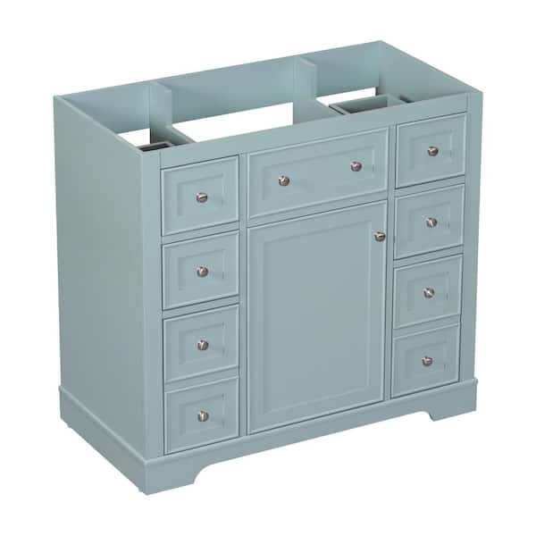 Unbranded 36 in. W x 18 in. D x 33 in. H Bath Vanity Cabinet without Top in Green