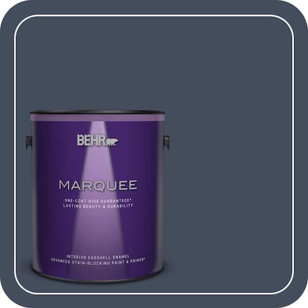 BEHR MARQUEE 1 gal. #S520-7 Night Flight One-Coat Hide Eggshell Enamel Interior Paint & Primer