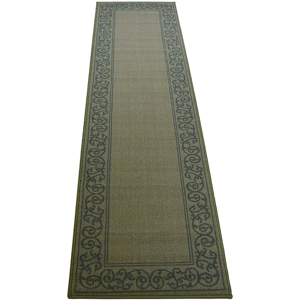 Ruggable - 2'6x7' (Standard Pad) - Adeline Machine Washable Rug - Runner -  Woven - Runners - Natural Sage