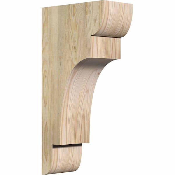 Ekena Millwork 6 in. x 12 in. x 24 in. Douglas Fir New Brighton Rough Sawn Corbel