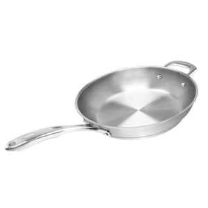 Induction 21 Steel 11 in. Stainless Steel Frying Pan in Brushed Stainless Steel