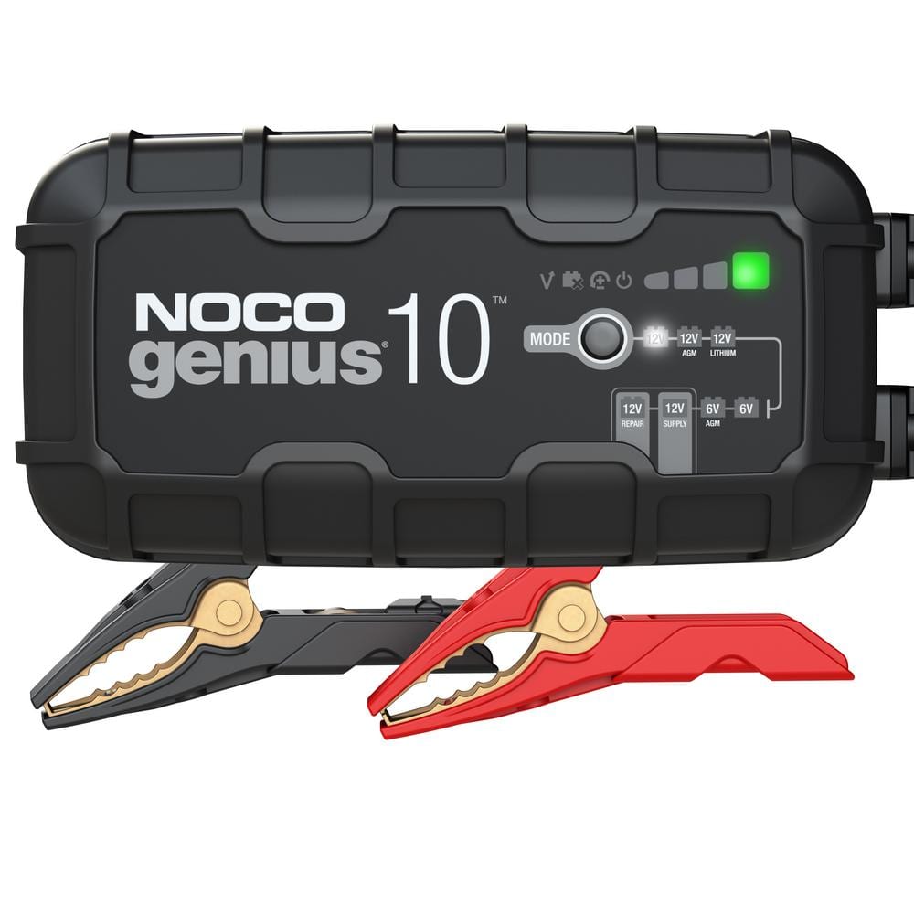 NOCO GENIUS GENIUS10, 10-Amp Fully-Automatic Smart Charger, 6V & 12V  Battery Charger & Battery Maintainer Genius10 - The Home Depot