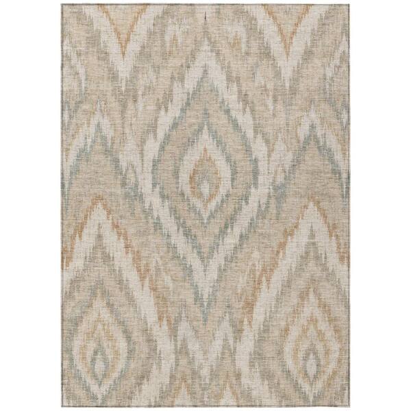 Chantille Machine Washable Indoor/Outdoor Abstract ACN3071 Linen 5 ft. x 7 ft. 6 in. Area Rug