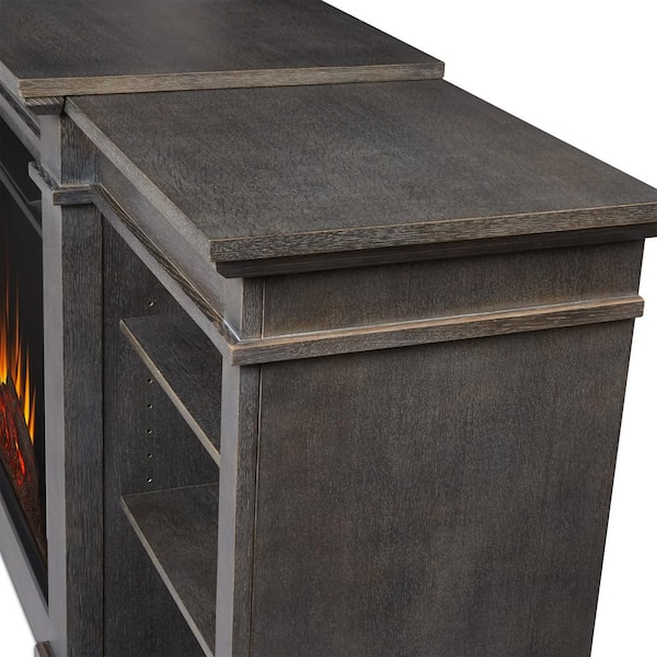 Real Flame Eliot Grand 81 in. Electric Fireplace TV Stand Entertainment  Center in Antique Gray 1290E-AGR - The Home Depot