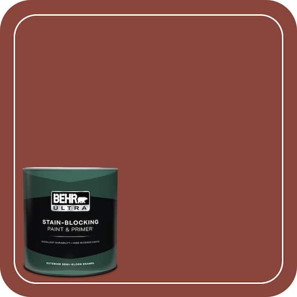 BEHR ULTRA 1 qt. #ECC-46-3 Red Hawk Semi-Gloss Enamel Exterior Paint & Primer