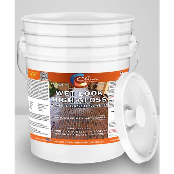 Classic Coatings Systems 5 gal. CW404 Clear Wet Look Water Based Interior/Exterior Concrete Sealer