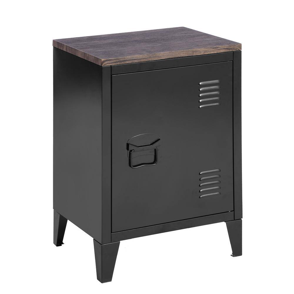 Homy Casa Graves Black Metal Cabinet