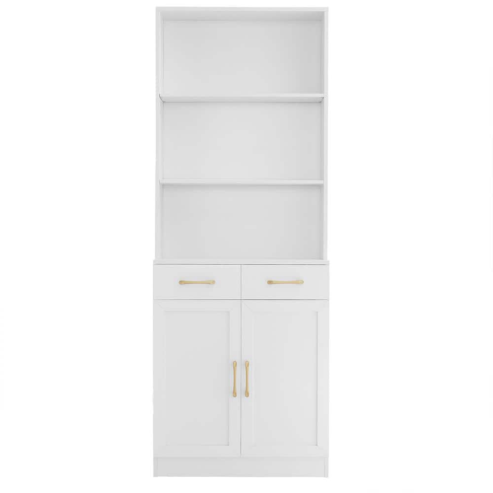 25.9 in. W x 11 in. D x 70 in. H White Linen Cabinet with 2-Doors and Drawers price history on PriceWatchPro
