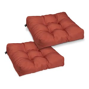 Classic Brick 19 in. L x 19 in. W x 5 in. Thick Square Patio Seat Cushion (2-Pack)