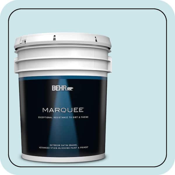 BEHR MARQUEE 5 gal. #530C-2 Clear Water Satin Enamel Exterior Paint & Primer