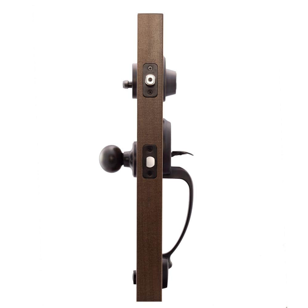 Tuscan Bronze Single Cylinder Deadbolt and Ball Knob Door Handleset