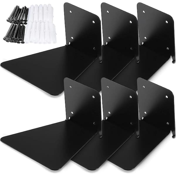 Cubilan 5 in. W x 5 in. D Black Wall Mounted Bookshelf Decorative Wall Shelf