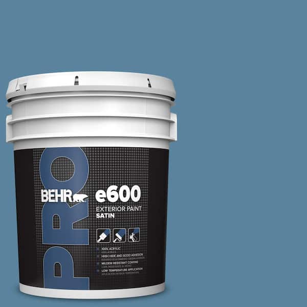 5 gal. #BIC-38 Honest Blue Satin Exterior Paint