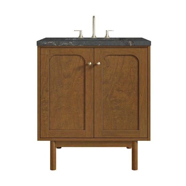 TCYO 36 in. Wall-Mounted Black Bath Vanity with Carrara White