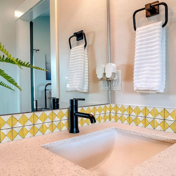 Yellow R160 8 in. x 8 in. Vinyl Peel and Stick Tile (24 Tiles, 10.67 sq. ft. /Pack)