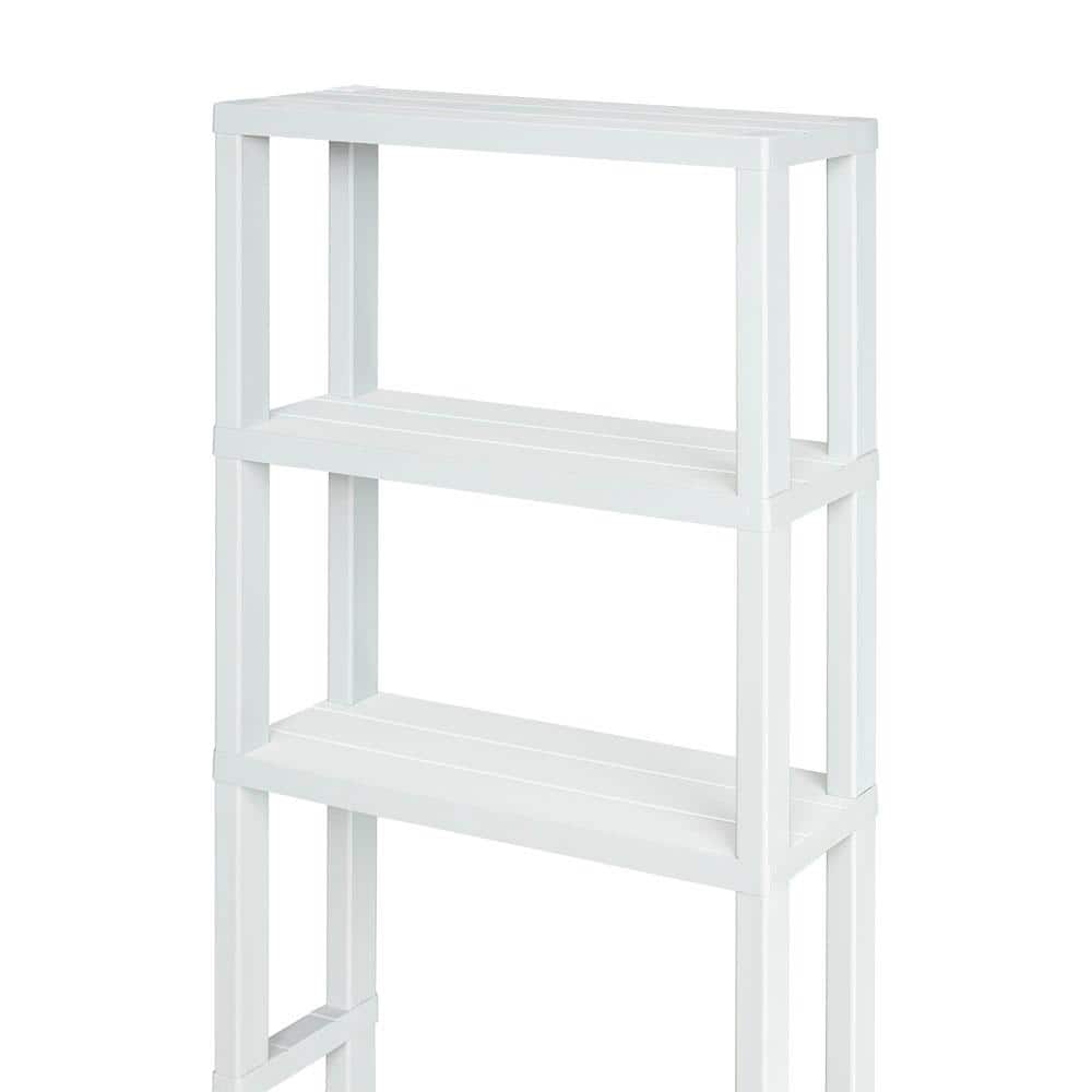 White Resin 3-Shelf Over-the-Toilet Bathroom Storage Unit