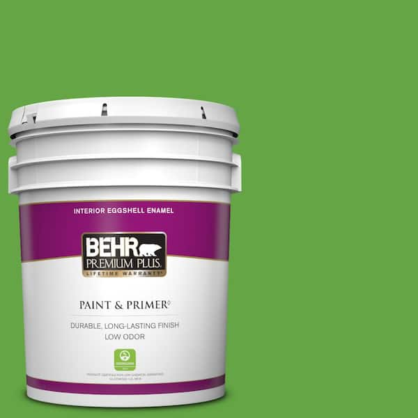 BEHR PREMIUM PLUS 5 gal. #430B-6 Caterpillar Eggshell Enamel Low Odor Interior Paint & Primer