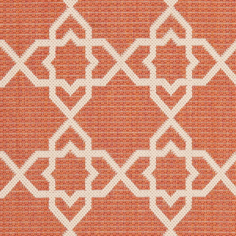 Terracotta Red 24" Easy-Care Synthetic Rectangular Rug
