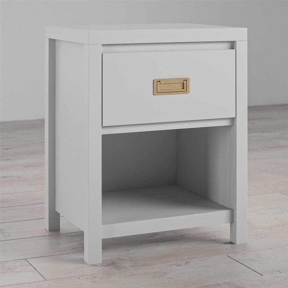 Monarch Hill Haven Dove Gray 1 Drawer Kids' Nightstand