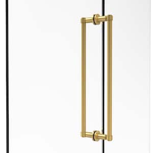Contemporary 18 in. Back-to-Back Shower Door Pull in Polished Brass