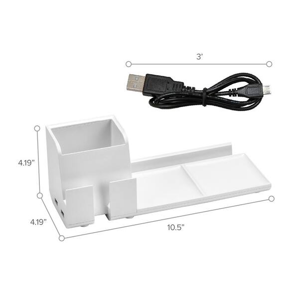 Bostitch Connect Charging Desk Organizer Base, USB Phone Stand Compatible  with Cell Phones and Tablets, White KT2-BASEPHONE-WHT - The Home Depot