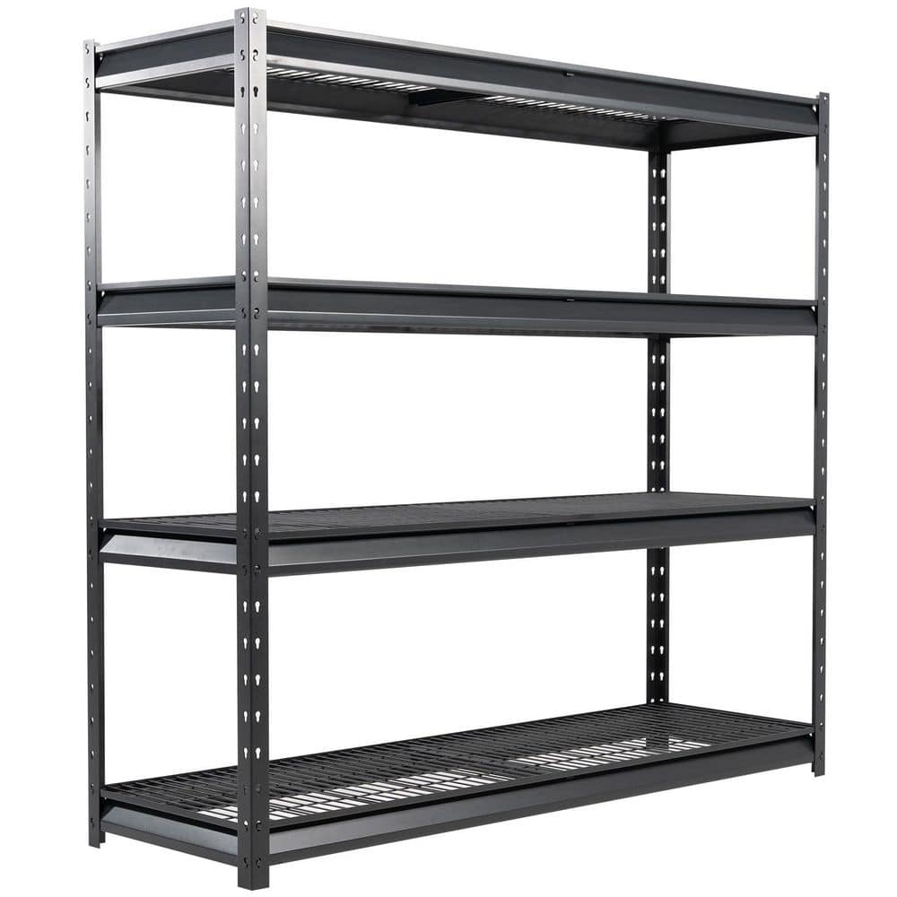4-Tier 77 in. W x 24 in. D x 72 in. H 10,000 lbs Extreme Heavy Duty Steel Shelving in Dark Grey price history on PriceWatchPro