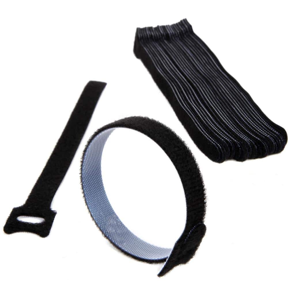 Wrap-It Storage 8 in. and 4 in. Reusable Hook and Loop Straps for Cord  Management Self Gripping Cable Ties in Black (40-Pack) A440-48BL - The Home  Depot