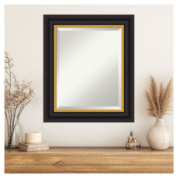 Mrn♡ Amanti Art Shiplap Navy 22.25 in. x 28.25 in. Beveled Rectangle
