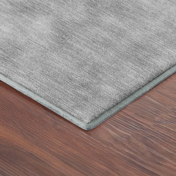 Mayfield Premium Machine Washable Abstract AMF2400 Gray 3 ft. x 5 ft. Area Rug