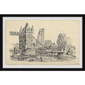 "London Bridge Sketch" by Marmont Hill Framed Architecture Art Print 24 in. x 36 in.
